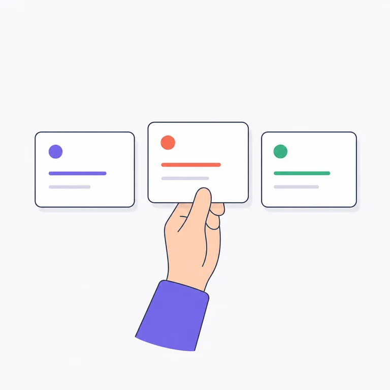 3つのコメント案から1つを選ぶイメージ